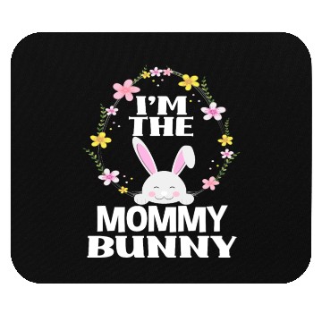 Discover I Am Mommy Easter Bunny Flower Wreath Easter Mouse Pads