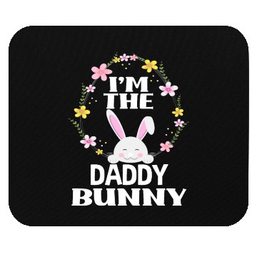 Discover I Am Daddy Easter Bunny Flower Wreath Easter Mouse Pads