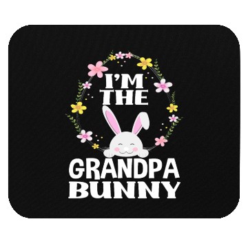 Discover I Am Grandpa Easter Bunny Flower Wreath Easter Mouse Pads