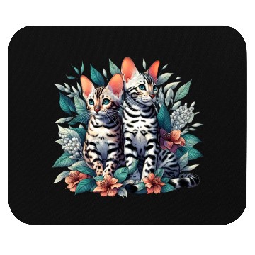 Discover Bengal Kittens Snow Asian Cats Mouse Pads