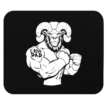 Discover Sheep Biceps Tattoo I Love Dad Mouse Pads