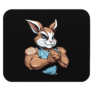 Discover Rabbit I Love Dad Mouse Pads