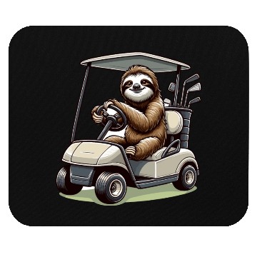 Discover Funny Sloth Golfing Mouse Pads