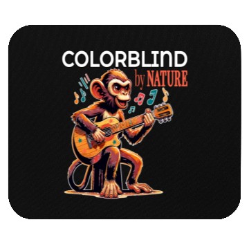 Discover Colorblind by Nature, Melodic Monkey Strums Mouse Pads