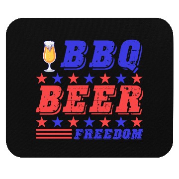 Discover BBQ Barbeque - BBQ Beer Freedom Mouse Pads