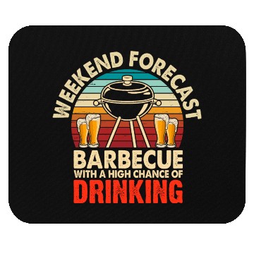 Discover Weekend Forecast Barbecue - BBQ Barbeque Mouse Pads