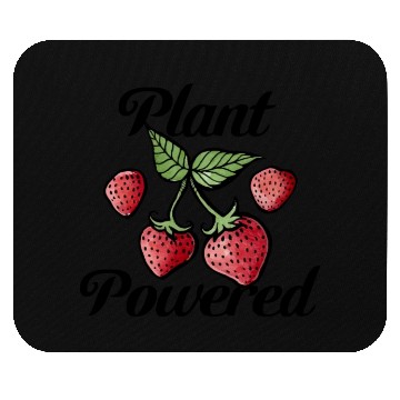 Discover Plant Powered Strawberry Vegetarian Mouse Pads