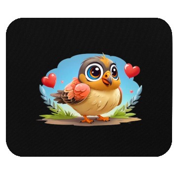 Discover 3D bird cartoon Mouse Pads