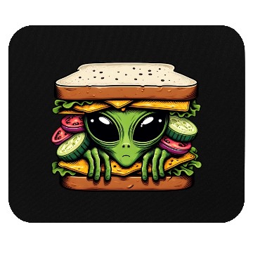 Discover Alien Hiding in a Sandwich Mouse Pads