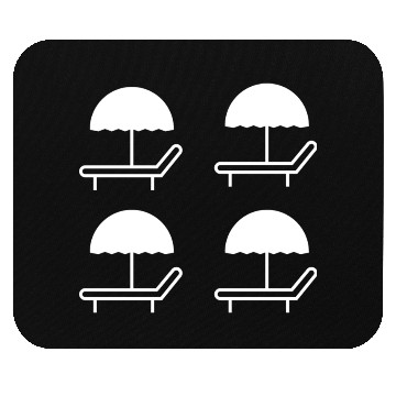 Discover beach umbrella icon Mouse Pads