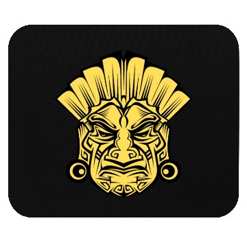 Discover Amerindian-Inspired Face Fusion Mythical Ink Mouse Pads