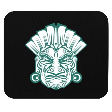 Discover Ancient Mythical Portrait Amerindian Warrior Mouse Pads