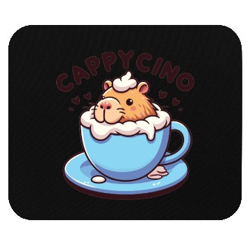 Discover Cappyccino Capybara Coffee Cappuccino Mouse Pads