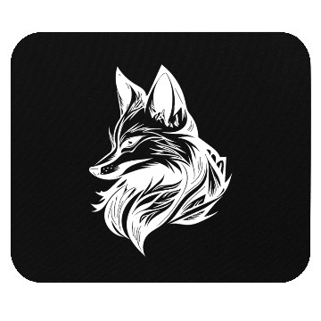 Discover Elegant Cunning Fox In Tattoo Ink Mouse Pads