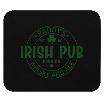 Discover Irish Pub Whisky and Ale, St Patricks Day Mouse Pads