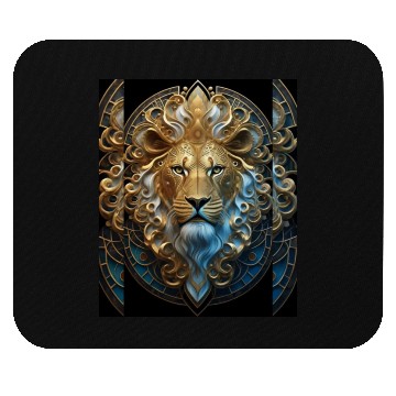 Discover 1920s Art Deco lion, gold Mouse Pads