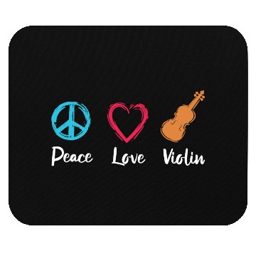Discover Peace Love Violin Mouse Pads