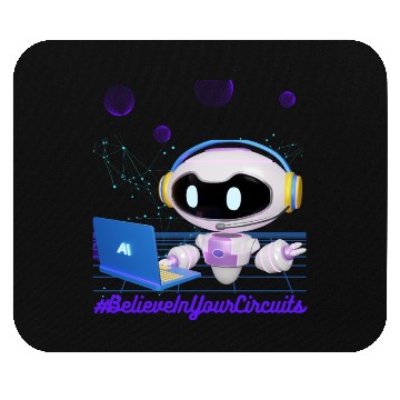 Discover BelieveInYourCircuits AI Computer Robotic Art Mouse Pads