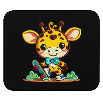 Discover Skateboarding Giraffe Buddy Mouse Pads
