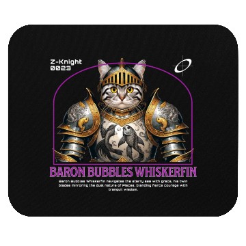 Discover Pisces Cat Knight - Zodiac Astrology Fish Armor Mouse Pads