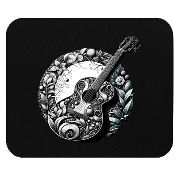 Discover Retro Style Guitar for Guitarists Mouse Pads