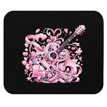 Discover Retro Style Guitar for Guitarists Mouse Pads