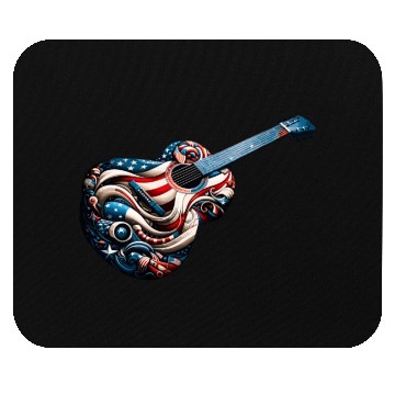 Discover Retro Style Guitar for Guitarists Mouse Pads