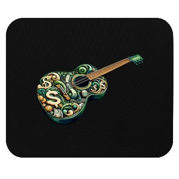 Discover Retro Style Guitar for Guitarists Mouse Pads