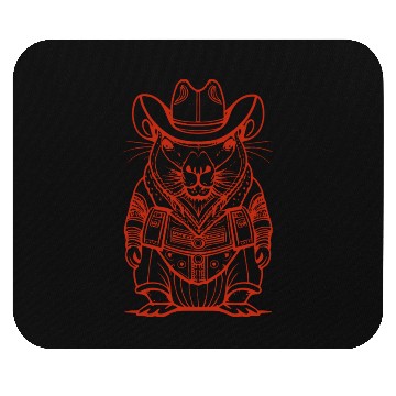 Discover Capybara Mouse Pads Rodent Red
