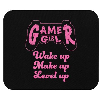 Discover Gamer Girl Wake Up Make Up Level Up Mouse Pads