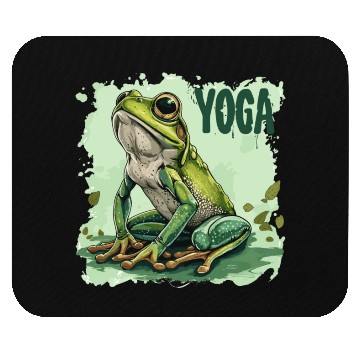 Discover Yoga Frog Relaxation Chilling Meditation Mouse Pads