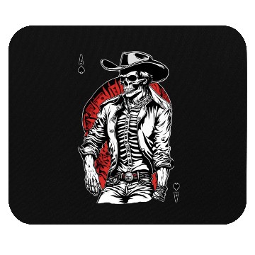 Discover Weird Wild West: Aces High Skeleton Cowboy Mouse Pads