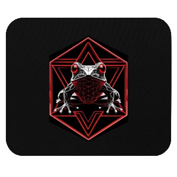 Discover GEOMETRIC RED FROG Mouse Pads