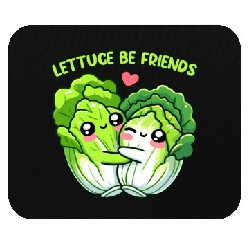 Discover Lettuce Be Friends | Vegan Food Mouse Pads