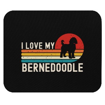 Discover I Love My Bernedoodle Mouse Pads