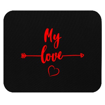 Discover My Love (Red Arrow to Left) Mouse Pads