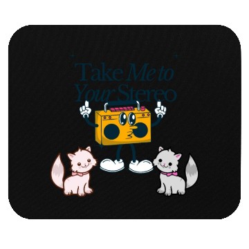 Discover take me to your stereo Mouse Pads