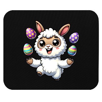 Discover Easter Llama Juggling Mouse Pads