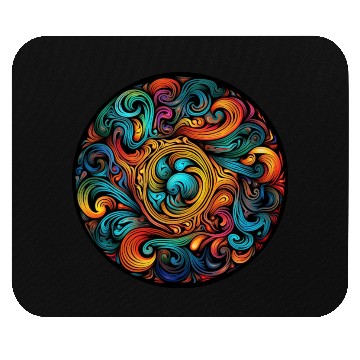 Discover Abstract Spectrum Spiral Mouse Pads