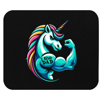 Discover Unicorn I Love Dad Mouse Pads