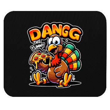 Discover Dangg This Yummy, Cartoon Turkey Pizza Mouse Pads