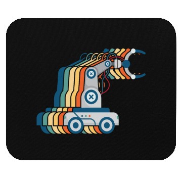 Discover Retro Robot Vintage Robotics Engineer Robotics Mouse Pads