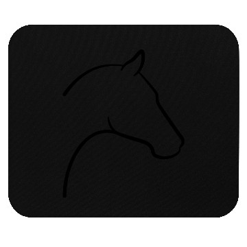 Discover Horse Head Icon Outline Mouse Pads