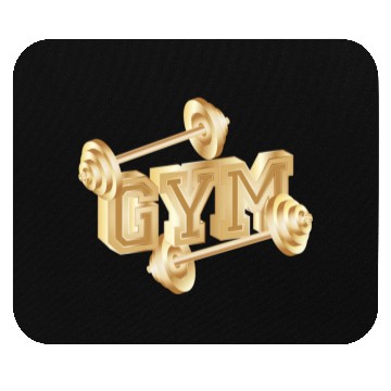 Discover gold dumbbell typography for gym enthusiasts Mouse Pads