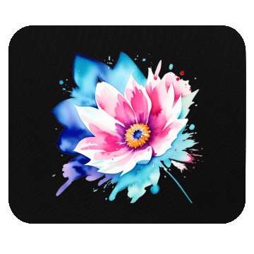 Discover Color Splash: pink flower Mouse Pads