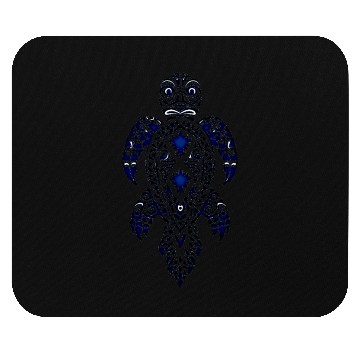 Discover Turtle Tribal Blue Turtle Mouse Pads