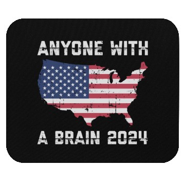 Discover 2024 Brain Vote Democracy Anti-Trump Mouse Pads