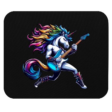 Discover Unicorn Rock and Roll Bass & Guitar Mouse Pads