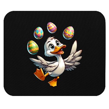 Discover Easter Duck Juggling Eggs, Artistic Drake Mouse Pads
