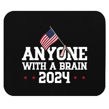 Discover 2024 Brain Vote Democracy Anti-Trump Mouse Pads